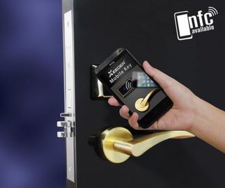China Rfid Hotel Electronic Door Locks L9106 / 9206-NFC Copper Plus Mirror Polish supplier