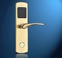 China Stand Alone Hotel Door Locks Brass Polish Plus Transparent Finish supplier