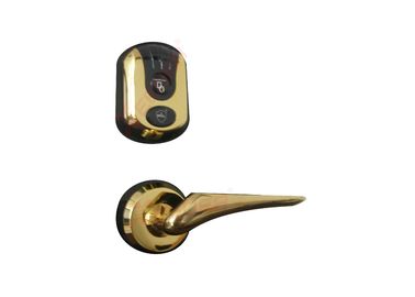 China Gold Hotel Key Lock Systems / Battery Operated Electric Door Lock System supplier