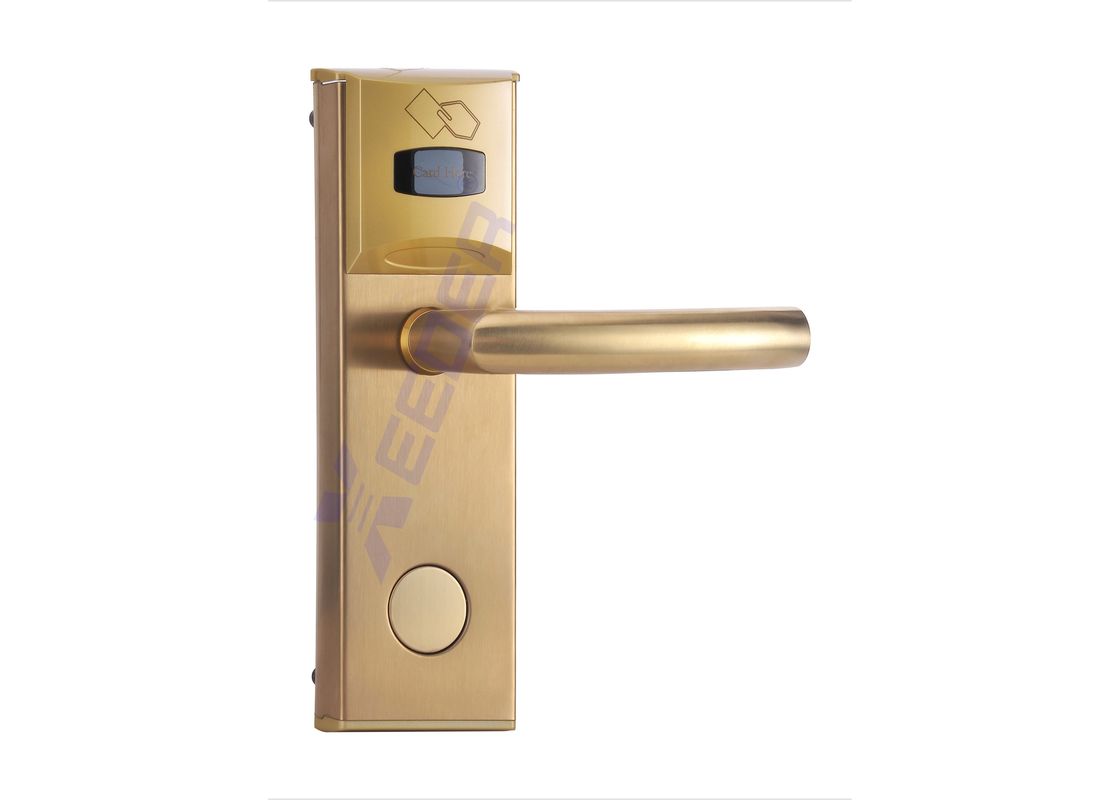 Silver Hotel Door Locks Hotel Key Card Lock Working Distance 45mm Max