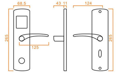 9  Series Hotel Electronic Door Locks K1S Motise Mifare 1K S50 Card Required supplier